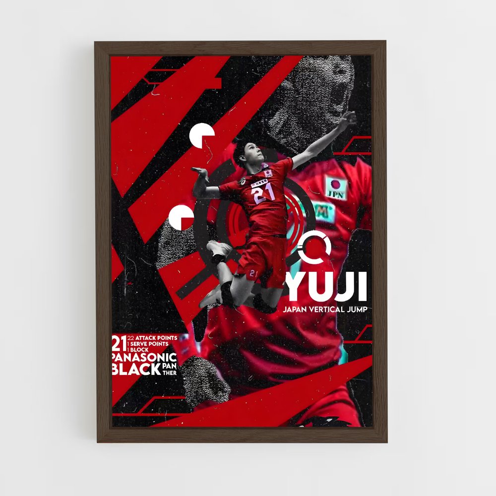 Poster Yuji nishida Japon – affiche Volleyball (vue 5)